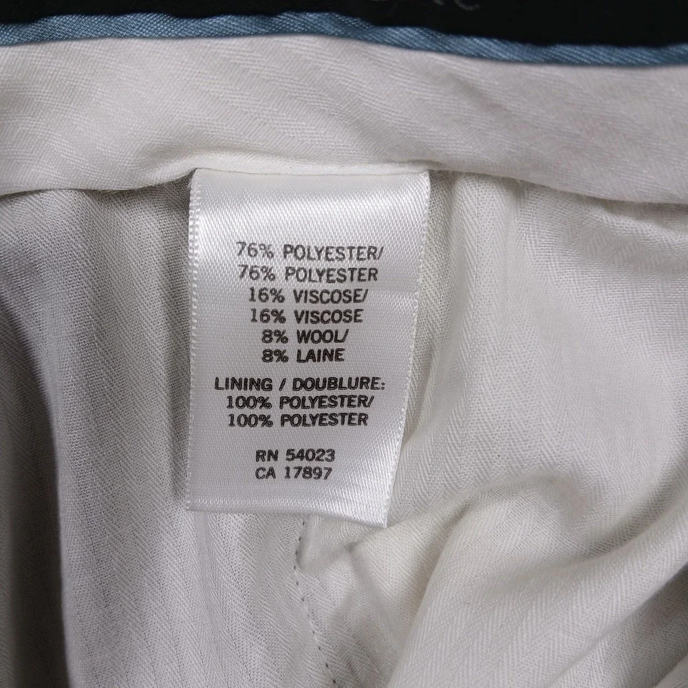 Banana‎ Republic Men's 36x34 Dress Pants Gray Flat Front Wool Blend